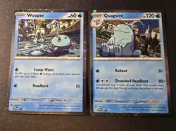 Pokemon Wooper Quagsire 155 156 SVP Black Star Promo Scarlet Violet Holo - Image 1