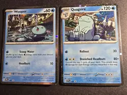 Pokemon Wooper Quagsire 155 156 SVP Black Star Promo Scarlet Violet Holo - Image 2