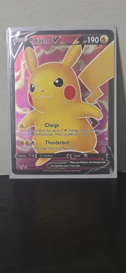 Pikachu V Full Art Ultra Rare Holo 170/185 Pokemon Vivid Voltage 190 HP - Image 1