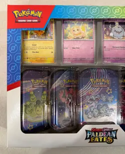 2024 POKEMON TCG S&V PALDEAN FATES 5-PACK MINI TINS SET COSTCO CANADA SEALED - Image 2