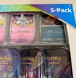 2024 POKEMON TCG S&V PALDEAN FATES 5-PACK MINI TINS SET COSTCO CANADA SEALED - Image 4