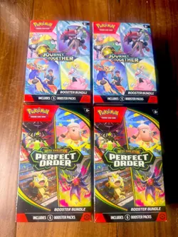 Factory Sealed Pokemon Perfect Order & Journey Together Booster Bundle Lot Of 4 - Image 1