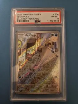 Pokemon TCG - Slowpoke #204/198 Illustration Rare Psa 8 - Image 1