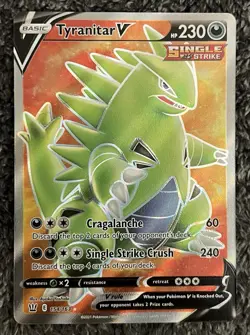 Pokemon TCG Tyranitar V Sword & Shield - Battle Styles 154/163 Holo Full Art - Image 1