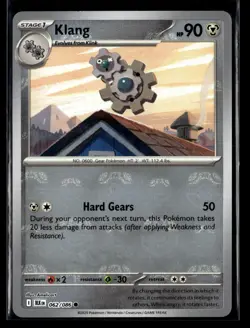 Klang (Master Ball Pattern) 062/086 Holo Common Black Bolt Pokemon NM/M - Image 1