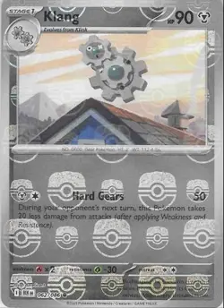 Klang (Master Ball Pattern) 062/086 Holo Common Black Bolt Pokemon NM/M - Image 4