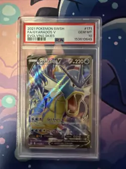 Pokemon Gyarados V (Full Art) 171/203 SWSH07: Evolving Skies Holo PSA 10 - Image 1