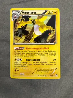Pokemon TCG Ampharos Dragons Exalted 40/124 Holo Holo Rare LP+Nm- - Image 1