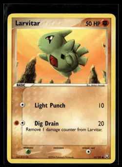 Larvitar 63/109 Team Rocket Returns Common Pokemon - Image 1