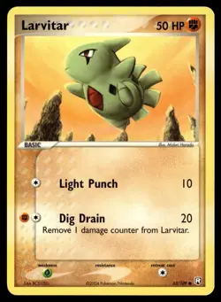 Larvitar 63/109 Team Rocket Returns Common Pokemon - Image 1