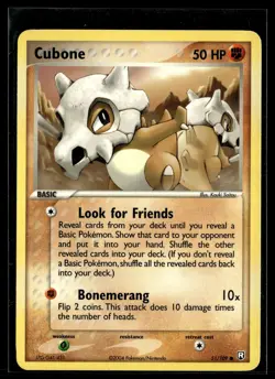 Cubone 51/109 Team Rocket Returns Common Pokemon - Image 1
