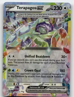 TERAPAGOS EX - 092/131 092/131 DOUBLE RARE SV: PRISMATIC EVOLUTIONS POKEMON NM/M - Image 2