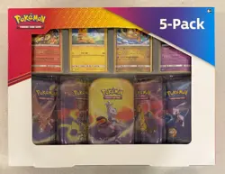 2021 POKEMON TCG COSTCO KANTO POWER 5-PACK MINI TINS COSMOS SET CANADA SEALED - Image 1