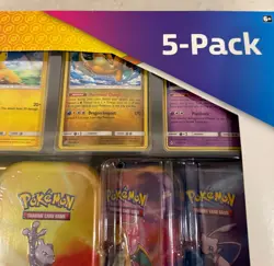 2021 POKEMON TCG COSTCO KANTO POWER 5-PACK MINI TINS COSMOS SET CANADA SEALED - Image 4