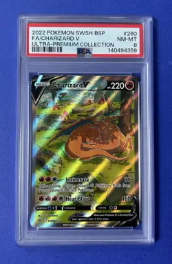 2022 Pokemon SWSH BSP FA/Charizard V Ultra Premium Collection #260 PSA 8 NM-MT - Image 1