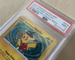 2020 POKEMON SWSH BLACK STAR PROMO #074 SPECIAL DELIVERY PIKACHU-HOLO PSA 9 - Image 1
