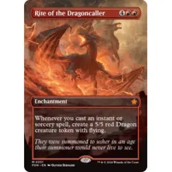 RITE OF THE DRAGONCALLER (BORDERLESS) Foundations FDN Magic MTG MINT CARD - Image 1