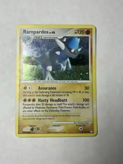 Pokemon TCG Rampardos Mysterious Treasures 33/123 Cosmos Holo Rare Card LP SWIRL - Image 1