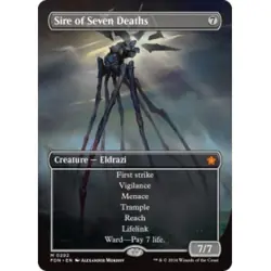 SIRE OF SEVEN DEATHS (BORDERLESS) Foundations FDN Magic MTG MINT CARD - Image 1