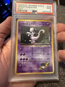 1999 POKEMON JAPANESE GYM 2 #150 ROCKET'S MEWTWO-HOLO PSA 9 - Image 1