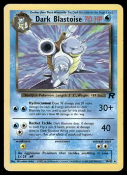 Pokemon Cards Dark Blastoise 20/82 Team Rocket Rare LP - Image 1