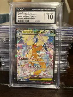 Pokemon TCG Mega Dragonite ex CGC 10 Mega Dream ex SAR Holo JP 246/193 2025 - Image 1