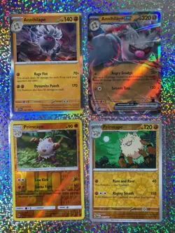 Pokemon TCG: Promo 032 Annihilape ex; Reverse Holo 51/111 Primeape - Image 1