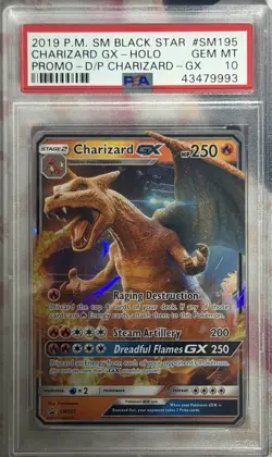 2019 Pokemon Sun & Moon Detective Pikachu Charizard GX BS Promo #SM195 PSA 10 - Image 1