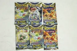 [Lot of 6] Pokemon Sword Shield Brilliant Stars Booster Packs NEW SEALED - Image 1