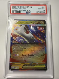 2025 POKEMON MEP EN-ME BLACK STAR PROMO MEGA LATIAS EX BOX MEGA LATIAS EX PSA 10 - Image 1
