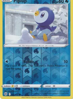 PIPLUP 035/172 REVERSE HOLO POKEMON BRILLIANT STARS - Image 1