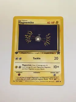 Magnemite 60/82 1st Edition Team Rocket Rare WOTC Vintage TCG Pokemon Card LP/MP - Image 1