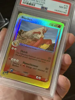 Pokemon TCG “Blaziken” 15/109 Ruby & Sapphire EX Reverse Holo Rare PSA 8 2003 - Image 3