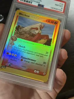 Pokemon TCG “Blaziken” 15/109 Ruby & Sapphire EX Reverse Holo Rare PSA 8 2003 - Image 4
