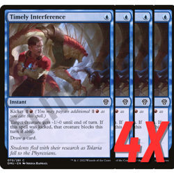 MTG Timely Interference (Dominaria United) 070/281 (NEAR MINT) (4X) - Image 1
