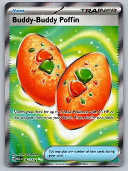 Buddy-Buddy Poffin 167/132 Ultra Rare Mega Evolution Pokemon Near Mint - Image 1