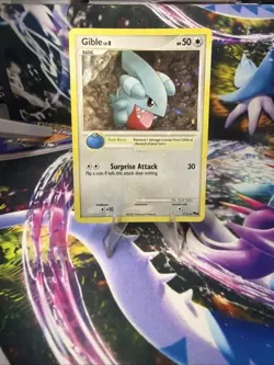 Gible 7/17 Holo POP Series 6 Pokemon TCG **HOLO BLEED With SWIRL** - Image 1