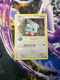 Gible 7/17 Holo POP Series 6 Pokemon TCG **HOLO BLEED With SWIRL** - Image 3