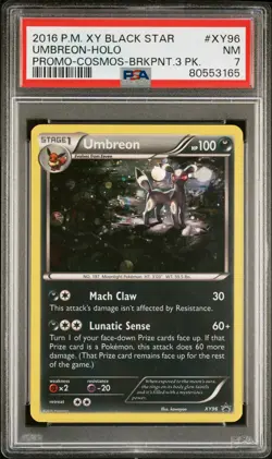 2016 POKEMON BLACK STAR PROMO UMBREON #XY96 HOLO FOIL PSA 7 NM #80553165 - Image 1