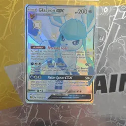 Pokemon Glaceon GX SV55/SV94 Hidden Fates Shiny Vault Shiny Holo Rare 200 HP - Image 1