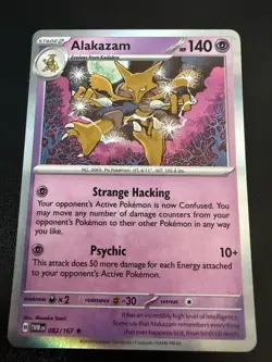 Pokemon - Alakazam - 082/167 - Holo Rare- Twilight Masquerade - NM/M - Image 1