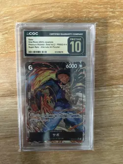One Piece CGC Pristine 10 Sabo PRB02-014 Super Rare Alt Art Japanese - Image 1