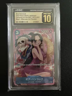 One Piece CGC Pristine 10 Boa Hancock OP13–051 Alt Art Rare Japanese - Image 1