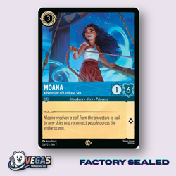 SEALED Moana Adventurer of Land and Sea 26/P2 Cold Foil Promo NM Disney Lorcana - Image 1