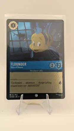 Disney Lorcana Fabled Flounder Voice of Reason Cold Foil 147/204 - Image 1