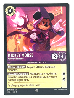 Disney Lorcana TCG The First Chapter - Mickey Mouse 51/204 Super Rare - Image 1