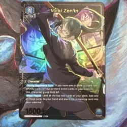 Bandai Jujutsu Kaisen Union Arena SR Holo Maki Zen'in Card 1500+ BP Alt Art - Image 1