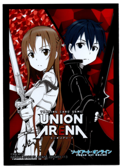 Bandai Card Sleeve Union Arena Sword Art Online SAO Kirito Asuna (Qty x1)-New - Image 1