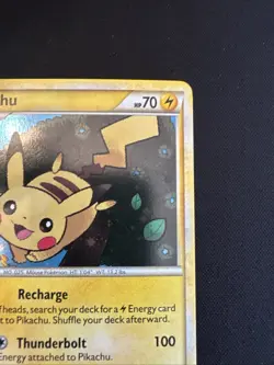 2010 Pokemon Pikachu TCG Holo Promo Card HGSS03 Black Star NM - Image 3