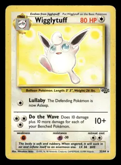 Wigglytuff 32/64 Rare Jungle Set Pokemon Card - 3 - Image 1